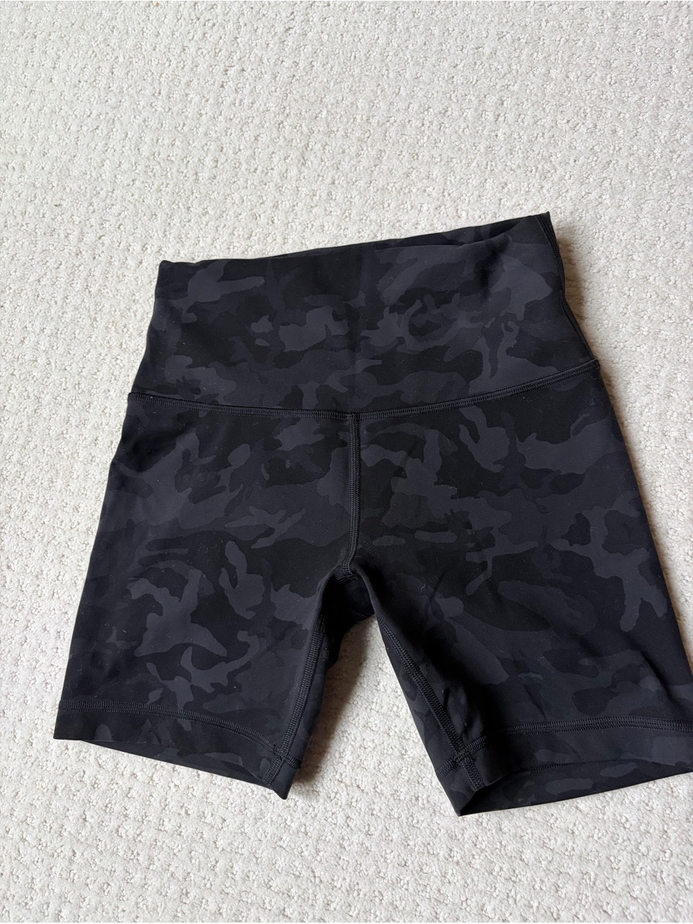 lululemon athletica Black Camo High-Rise Bike Shorts